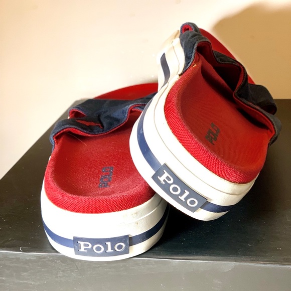 Ralph Lauren Polo Slides Blue/Red 8.5 - Picture 2 of 4